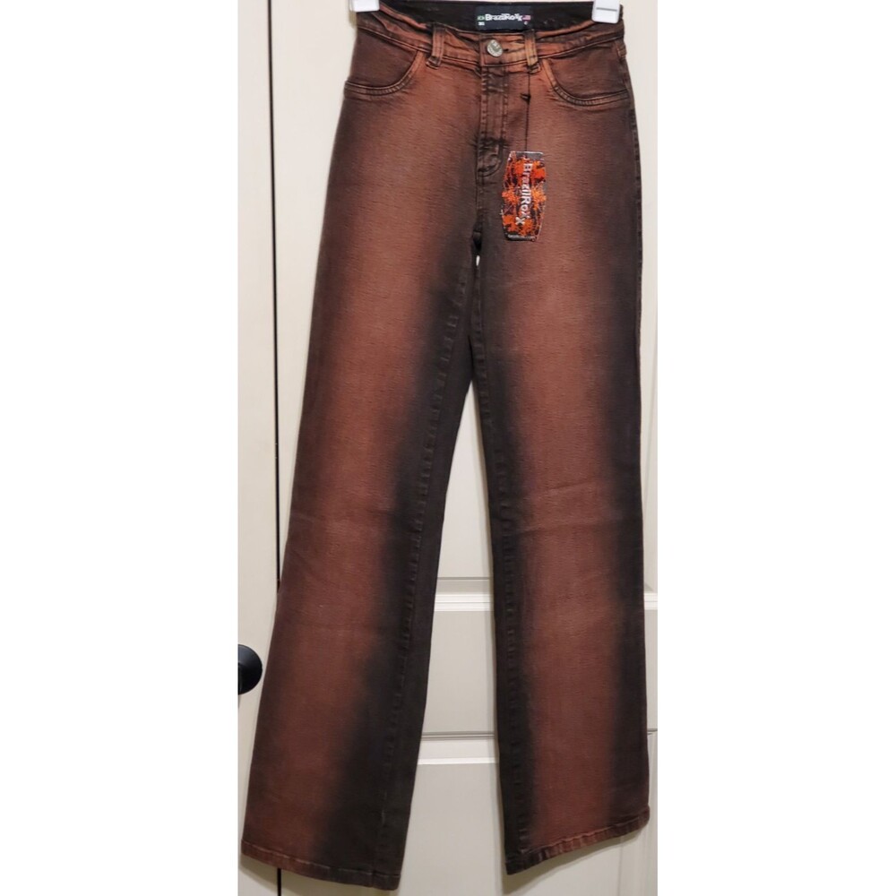 BrazilRoxx Jeans BR 36/US 0 Brown (Front) Black (Rear) NEW W/Tag